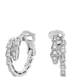 Bvlgari Serpenti Viper hoop earrings white gold diamonds, UK version