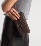 Jimmy Choo Curve wallet on chain lambskin bag (British brand)