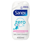 Superdrug Sanex Zero% Baby Bath Foam Shampoo Baby Wash 450ml- Buy online at McGrocer