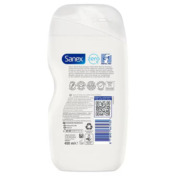 Sanex baby bath foam shampoo (British brand)