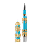 Montegrappa resin and yellow gold Montgolfier rollerball pen, imported from the UK