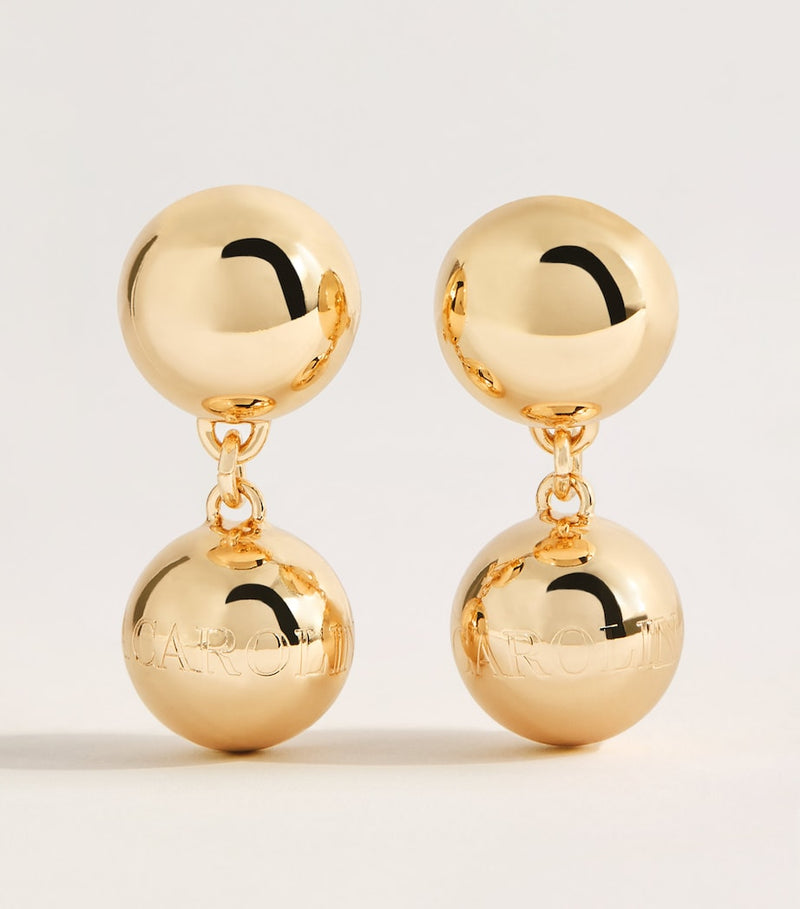 Carolina Herrera gold-tone sphere drop earrings, UK version