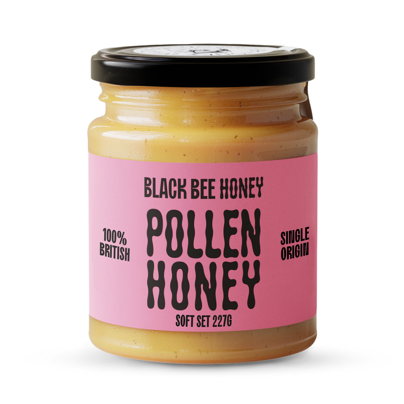 Black Bee honey with pollen spread 227g - British product
