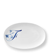 Harrods Royal Copenhagen Alphabet Coll Oval Plate 23.5cm- Buy online at McGrocer