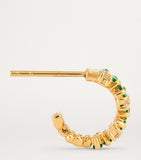 Suzanne Kalan emerald diamond hoop earrings, imported from the UK