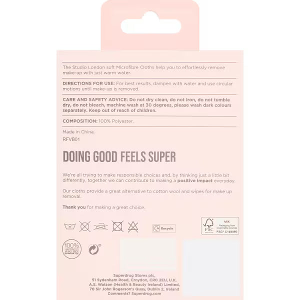 Superdrug Studio Microfibre Cloths 7 Pack (British brand)