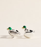 Harrods Deakin & Francis Sterling Silver and Enamel Duck Cufflinks- Buy online at McGrocer