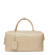 Harrods Max Mara Large Leather Croc-Embossed Boston Bowler Bag- Buy online at McGrocer