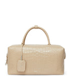 Max Mara large croc-embossed leather Boston bag (British brand)