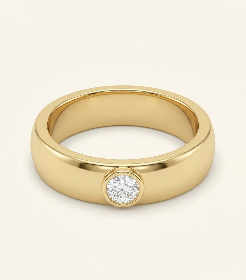 Cartier yellow gold LOVE ring with three diamonds - British product