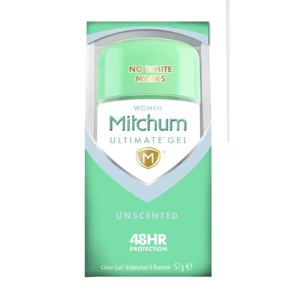 Mitchum gel unscented 57g, imported from the UK