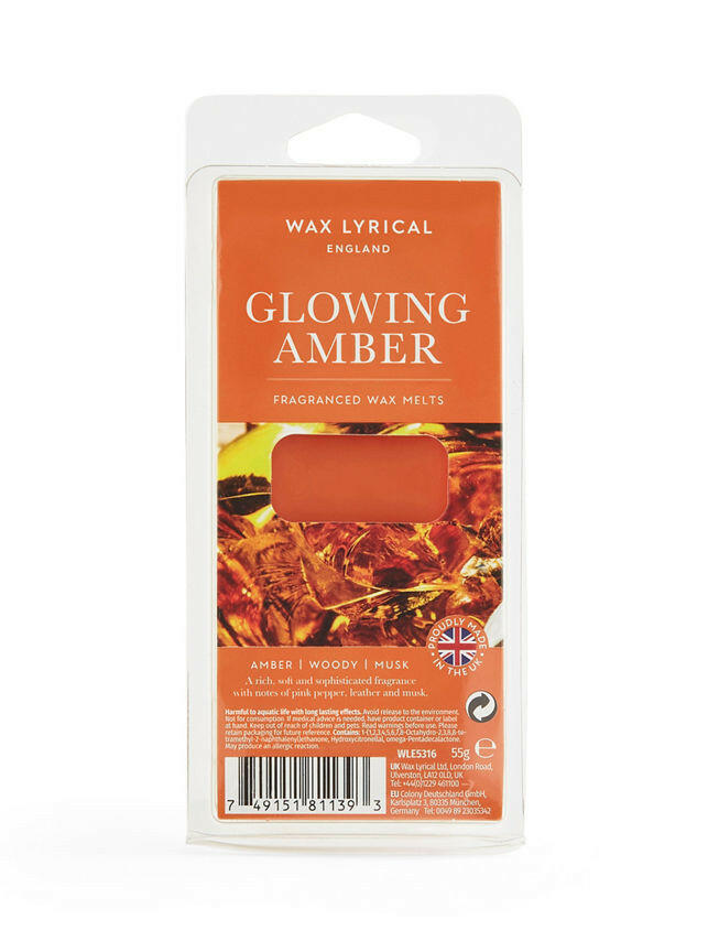 Wax Lyrical Wax Melt Glowing Amber Candle GOODS ASDA