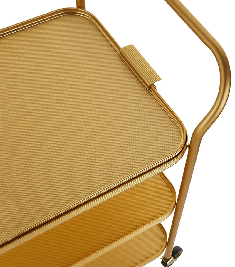 Kaymet Aluminium Diamond-Embossed Three-Tiered Trolley, UK version