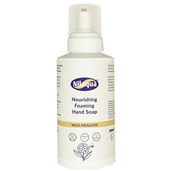 Nilaqua Foaming Hand Soap Wild Meadow 500ml, imported from the UK