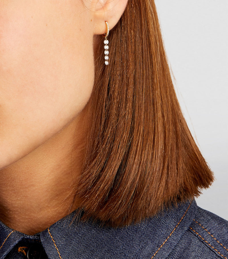 Persée yellow gold diamond single earring, UK version