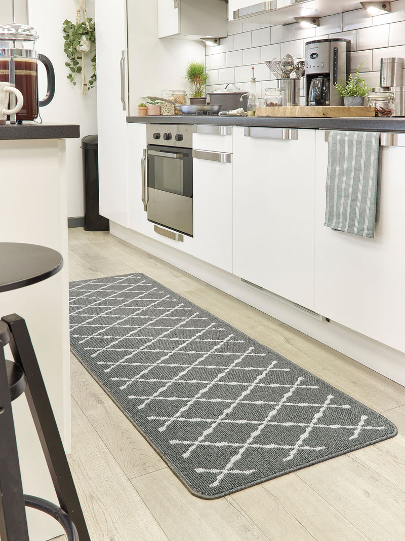 My Mat Silver Arbor diamond design large runner (British brand)