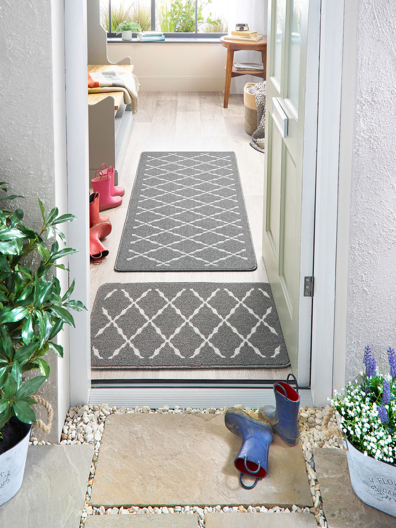 My Mat Silver Arbor diamond design large runner (British brand)