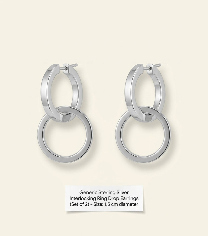 Cartier white gold LOVE double hoop earrings (British brand)