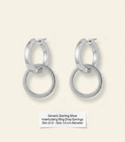 Cartier white gold LOVE double hoop earrings (British brand)