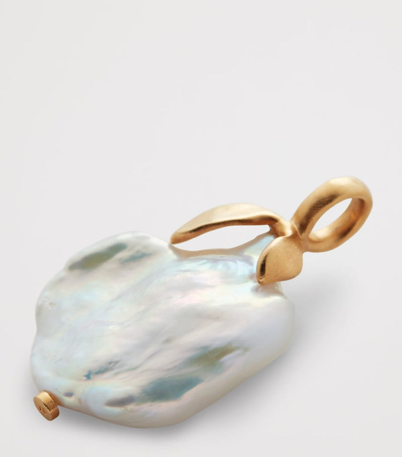 Monica Vinader gold vermeil keshi pearl pendant - British product