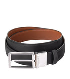 Chopard leather reversible belt black and cognac 3cm, imported from the UK