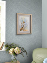 Next Laura Ashley Pale Seaspray Blue Sweet Alyssum A4 Wallpaper Sample- Buy online at McGrocer
