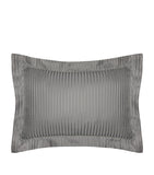 Pratesi striped sateen jacquard king pillowcase 50x90cm, imported from the UK