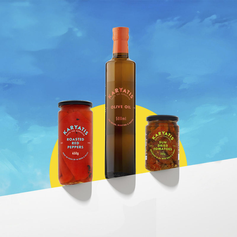 Karyatis olive oil cooking blend 500ml bottle, UK version
