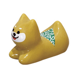 Shiba Inu ceramic chopstick rest in brown (British brand)
