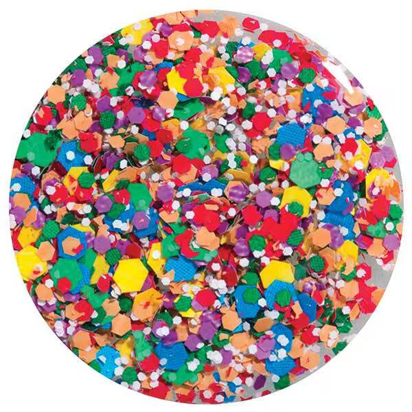 Orly Turn It Up Rainbow Confetti Polish 18ml, imported from the UK