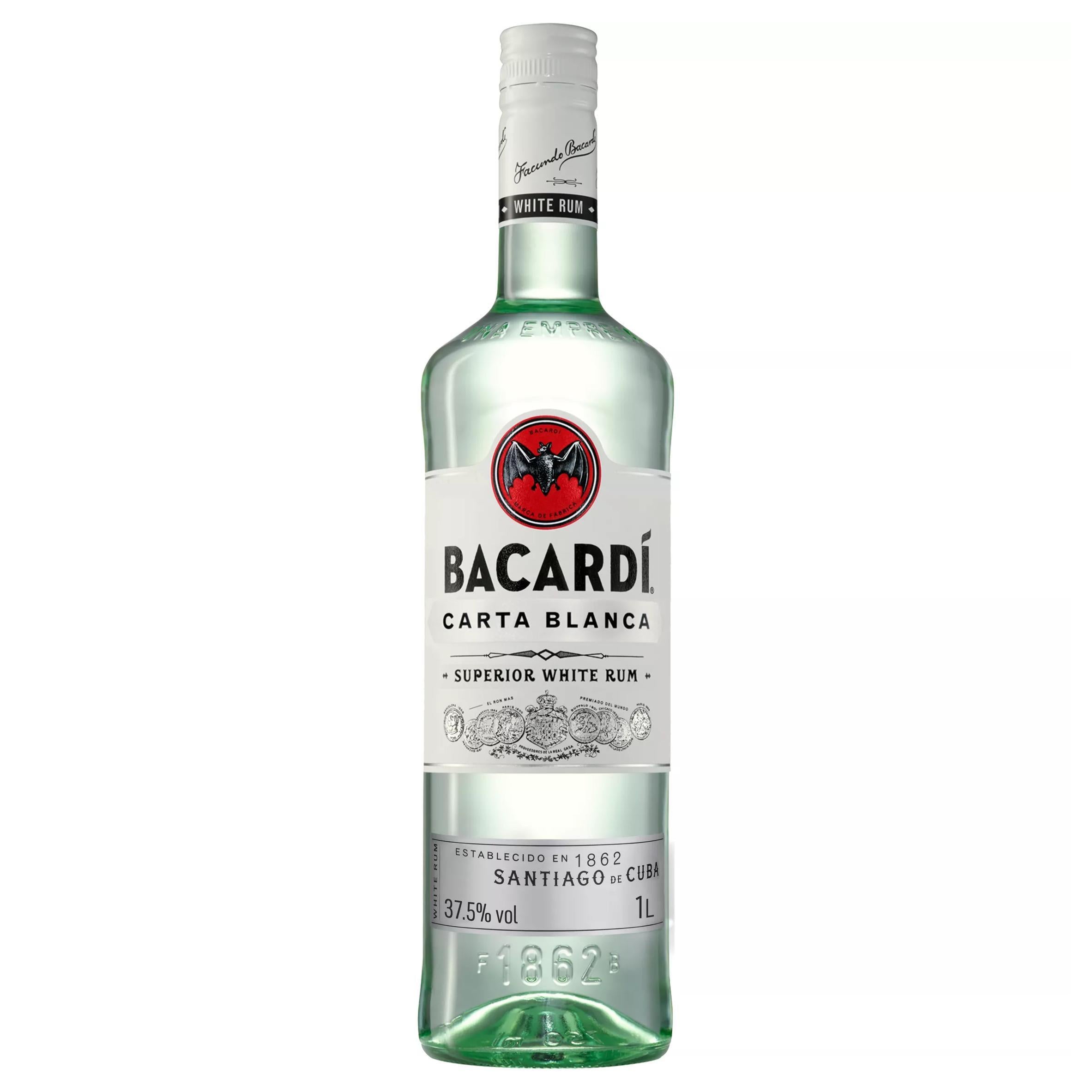 Bacardi Carta Blanca Superior White Rum 100cl - McGrocer