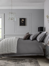 Grey Collection Luxe 600 Thread Count Cotton Sateen Duvet Cover and Pillowcase Set
