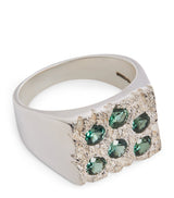 Harrods Bleue Burnham Sterling Silver Rose Garden Signet Ring- Buy online at McGrocer