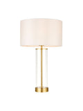Lampe de table Saint en laiton Gallery Home avec abat-jour en similicuir - Produit britannique