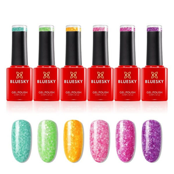 Bluesky gel nail polish neon mini collection 6 x 5ml - British product
