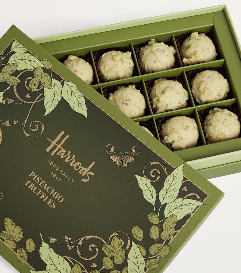 Harrods 15-piece pistachio truffles in white chocolate 200g, UK version