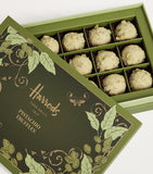 Harrods 15-piece pistachio truffles in white chocolate 200g, UK version