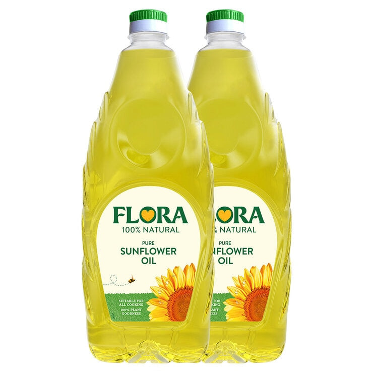 Flora sunflower oil 2 x 2L - British product