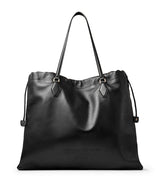 Harrods Jimmy Choo Large Leather Drawstring Tote Bag- Buy online at McGrocer
