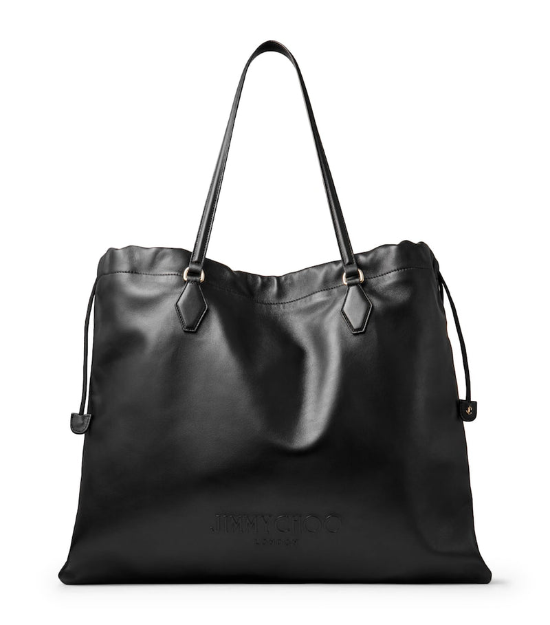 Jimmy Choo leather drawstring tote bag large - British product