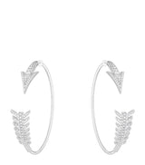 Harrods Boucheron Nature Triomphante Flèche Hoop Earrings in White Gold with Diamonds- Buy online at McGrocer