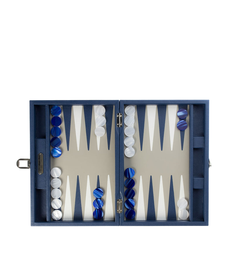 Hector Saxe leather backgammon set, UK version