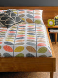 Orla Kiely orange scribble stem floral pillowcases set of 2, imported from the UK