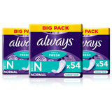 Costco UK Always Dailies Normal Fresh & Protect Feminine Hygiene Liners 3 x 54 Pack- Buy online at McGrocer