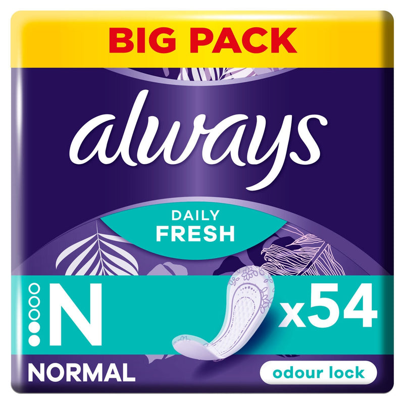 Always Panty Liners Normal Fresh & Protect 3 x 54 pack - British product