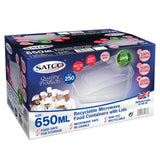 Costco UK SATCO Plastic Takeaway Containers Food Storage Containers 250 x 650ml- Buy online at McGrocer