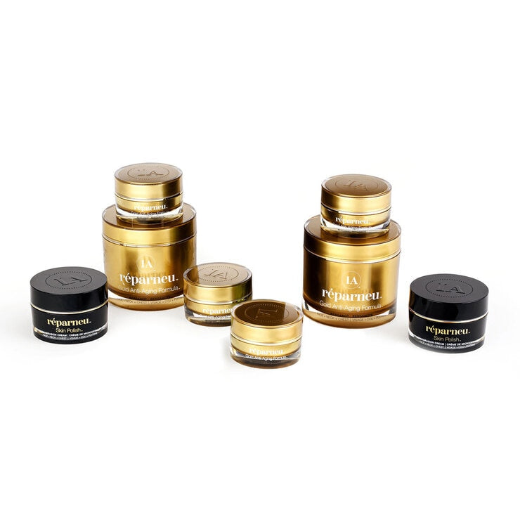 InfiniteAloe gold anti-aging formula multi-pack with skin polish, imported from the UK