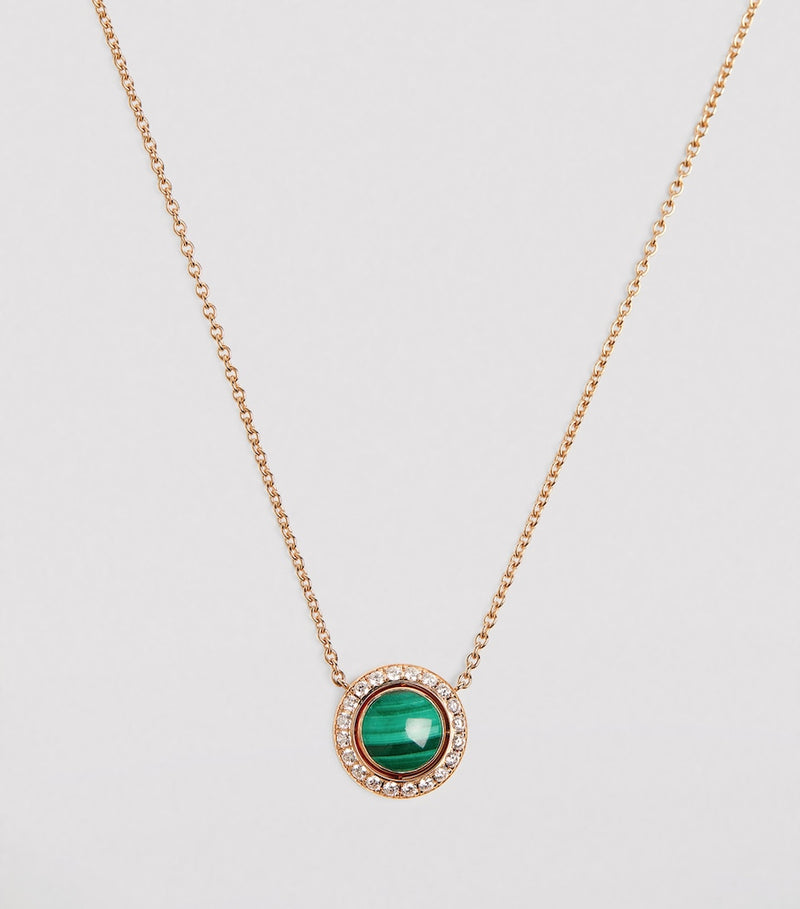 Piaget rose gold malachite diamond Possession necklace, UK version