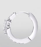 Graff Duet white gold diamond hoop earrings, imported from the UK