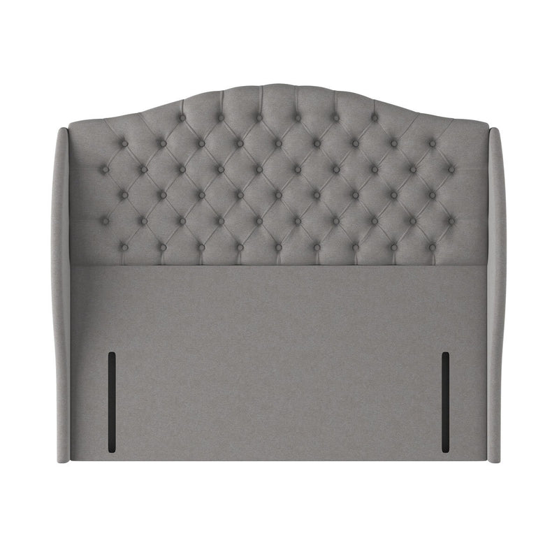 Sealy Richmond fabric headboard in grey, imported from the UK